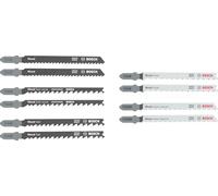 Bosch 10x Wood Jigsaw Blade Set, 10 pcs (for Softwood, Chipboard, x mm,)