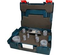 Bosch 11x PRO Multi Material Power Change Plus Hole Saw Set - L-Boxx (for Softwood, Drywall, Diameter 22, 25, 30, 35, 40, 51, 68, 83 mm, Professional Accessories Drill/Screwdriver)