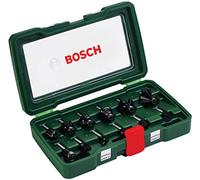 Bosch 12-Piece Tungsten Carbide Router Bit Set (for Wood, Shank Ø 8 mm, Accessory Routers)