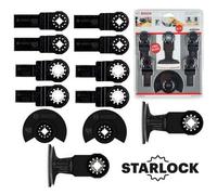 Bosch 12 Piece Universal Starlock Multi Tool Blade Set Wood Metal Hcs Plunge