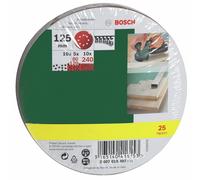 Bosch 125mm Random Orbital Sanding Sheets - Pack of 25