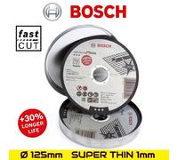 Bosch 125mm Slitting Discs Stainless Steel Inox Metal Super Thin 1mm 5" in Wheel