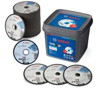 Bosch 125x1 Mm Cube Of Standard Metal Discs 100 Units Silver