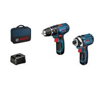Bosch GDR12-105 + GSB12V 12v Twin Pack 2 x 2.0 Batteries Charger + Bag