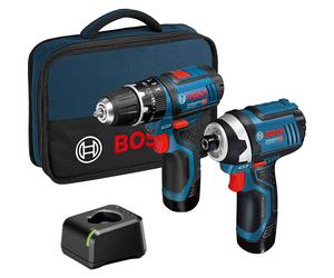 Bosch 12v Twin Pack GSB Combi Hammer Drill GDR Impact Driver Lithium 06019A6979