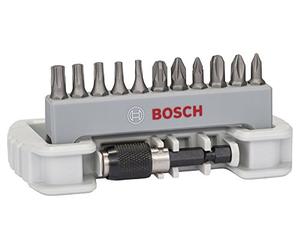 Bosch 12x Extra Hard Mixed Screwdriver Bit Set, 12 pcs | Length 25 mm, Professional Accessory Screwdriver