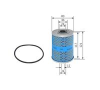 Bosch P9610 Car Oil Filter - Separates Soot and Metal Particles from Engine Oil - Provides Reliable Engine Lubrication