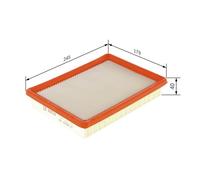 BOSCH 1 457 433 253 Air filter