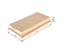 Bosch S3276 Car Air Filter - Separates Particles from the Air Intake - Moisture-resistant plus High Tensile Strength