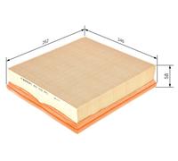 Bosch Air Filter 1457433571 - Fits Opel/Vauxhall Omega B (incl. Estate)