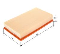 Bosch S3699 Car Air Filter - Separates Particles from the Air Intake - Moisture-resistant plus High Tensile Strength