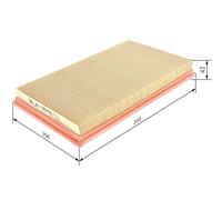 Bosch Air Filter 1 457 433 740, Moisture-resistant, High Tensile Strength, Fits Opel/Vauxhall