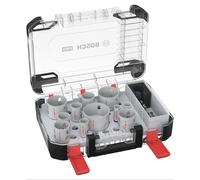 Bosch 14x PRO Multi Material Power Change Plus Hole Saw Set - Transparent Case (for Softwood, Plasterboard, Ø 20-76 mm, Professional Accessories Dril