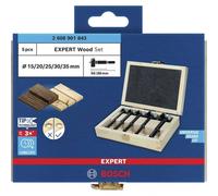 Bosch 5x EXPERT Wood Forstner Drill Bit Set (for Softwood, Hardwood, Ø 15,0, 20,0, 25,0, 30,0, 35,0 mm, Professional Accessory Drill, Driver)