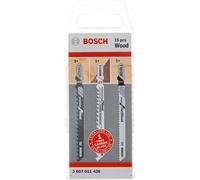 Bosch 15 Piece Assorted Wood Jigsaw Blades Set + FOC Carbide Blade