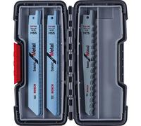 Bosch Professional 2607010901 15-Piece Recip Saw Blade Wood and Metal Set (for Wood and Metal, Toughbox, Accessories for Recip Saws) , White
