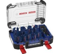 Bosch 15x Expert Construction Material PC Plus Universal Hole Saw Set (for Softwood, Chipboard, Ø 20-76 mm, Professional Accessory