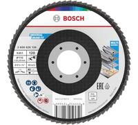 Bosch 15x X451 Flap Disc, G80, G120 | for Steel, Aluminium, Grit 120, Professional Accessory Small Angle Grinder