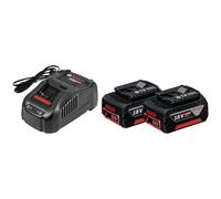 Bosch Professional 18V System battery starter set (2 x 5.0 Ah battery, quick charger, in carton)