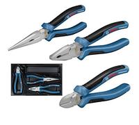 Bosch 1600A016Bg 3Pc Professional Pliers Set Combination Needle Nose Side Cutter
