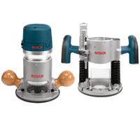 Bosch 1617EVSPK Wood Router Tool Combo Kit - 2.25 Horsepower Plunge Router & Fixed Base Router Kit with a Variable Speed 12 Amp Motor
