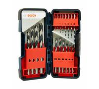 BOSCH 18 Piece HSS Metal, Wood, Plastics Drill Bit 1.0mm To 10mm Set, 2608577350
