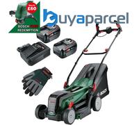 Bosch 18v 36v Cordless Lawnmower UniversalRotak 2x18V-37-550 2x 4.0Ah Batteries
