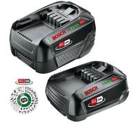 Bosch 18V Battery Twin Pack Pba 4.0 + 2.5Ah Battery + Charger Kit Power For All - Bosch Power For All