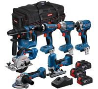 Bosch 18V Brushless 7 Piece Combo Tool Kit 3 x Battery & Charger T4TKIT-28135