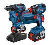 Bosch 18V Brushless Combi Hammer Drill Impact Driver Wrench - Gsb18V55 Gdx18V200