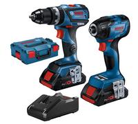Bosch 18V Brushless Gsb18V-60C Combi Hammer Drill Gdr18V-210 Impact Driver Lboxx