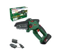 Bosch 18V Cordless Brushless Compact Chainsaw Pruning Saw for Cutting Wood, with 2.5 Ah Battery & Charger (EasyChain 18V-15-7). Made in Europe. 2024 New
