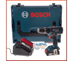 BOSCH 18v CORDLESS COMBI DRILL, 2 x 2Ah Li BATTERIES IN CARRY CASE BUNDLE