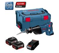 Bosch 18V Gsa 18Vli Li-Ion Cordless Recip Saw + 2 X 6.0Ah, Charger + Lboxx