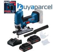 Bosch 18v GST 18V-125 S Cordless Brushless Jigsaw 06015B2001 + 2x 4Ah Pro Core
