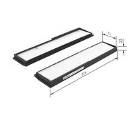 Cabin filter Particulate Filter 1 987 432 051 BOSCH for MERCEDES-BENZ 124 Saloon