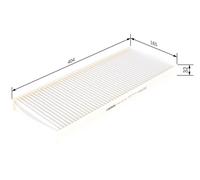 BOSCH 1987432091 Cabin Air Filter 404mm Fits Citroën Fiat Lancia Peugeot