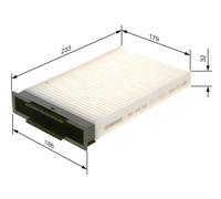 BOSCH 1987432093 Interior Air Filter Cabin Pollen Filter Fits Renault Megane