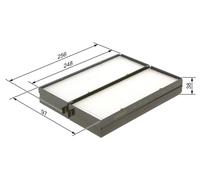 BOSCH 1987432160 Interior Air Filter Cabin Pollen Filter Left Fits Hyundai Kia