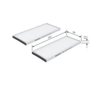 BOSCH 1987432161 Interior Air Filter Cabin Pollen Fits Hyundai Accent Getz