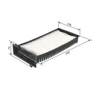 BOSCH 1987432198 Interior Air Filter Cabin Pollen Filter Fits Citroen C5