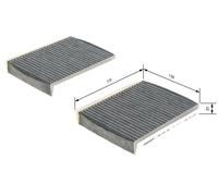 Bosch R2386 Activated Carbon Cabin Filter, Replacement Filters - Against Unpleasant Smells, Pollen and Dust for Cleaner Air Inside the Vehicle