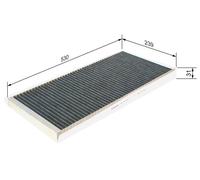 BOSCH 1987432425 Cabin Air Filter 530mm Fits BMW X5 Land Rover Range Rover