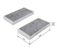 BOSCH 1987432500 Interior Air Filter Cabin Pollen Filter Fits Renault Laguna