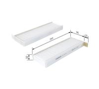 Bosch 1 987 435 026 Cabin Air Filter Fits Citroen Grand C4 Spacetourer 2008-2022