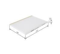 BOSCH 1987435049 Interior Air Filter Cabin Pollen Filter Fits Toyota iQ