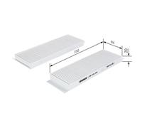 Bosch M5050 Standard Cabin Filter, Replacement Filters - Filters Pollen and Dust for Cleaner Air Inside the Vehicle Set of 2 Filters