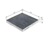 Bosch Cabin Filter 1 987 435 051 (R5051) – Activated Carbon, Pollen & Dust Protection