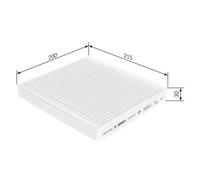 BOSCH 1987435517 Interior Air Filter Cabin Pollen Filter Fits Nissan Subaru