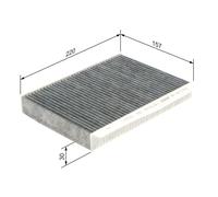 Bosch Cabin Air Filter 1 987 435 548 – Activated Carbon, Removes Odours Pollen & Dust